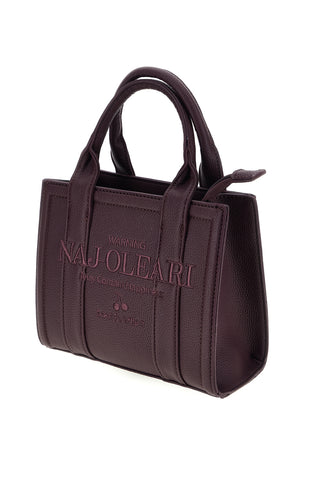 Borsa a mano bordeaux con logo frontale Naj-oleari 62150/M