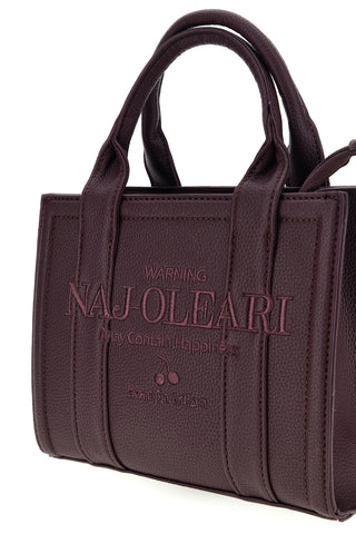 Borsa a mano bordeaux con logo frontale Naj-oleari 62150/M