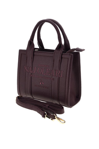 Borsa a mano bordeaux con logo frontale Naj-oleari 62150/M