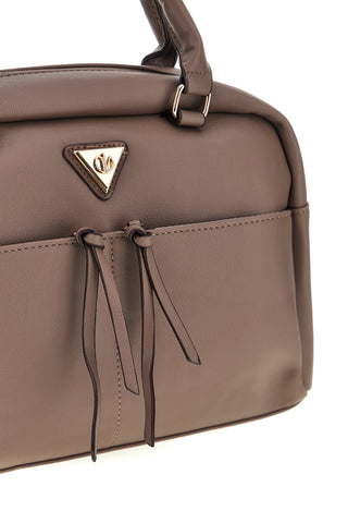 Bauletto tortora con tasche frontali e placca logo dorata Guido vietri K30,377,B020