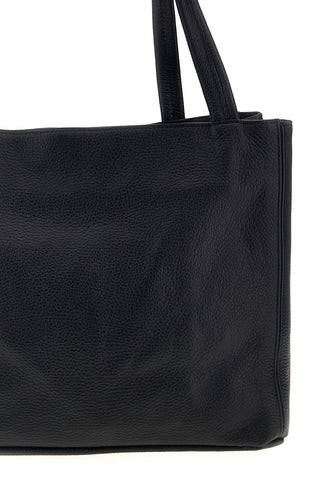 Schwarze Tasche aus echtem Leder mit zwei Tragegriffen – New Bag 022
