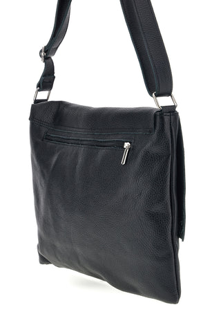 Schwarze Tasche aus echtem Leder mit Schulterriemen „New Bag 132“