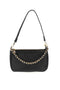 Schwarze Ledertasche mit Kette „New Bag 008“