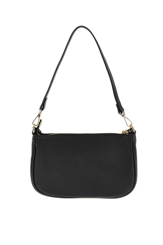 Schwarze Ledertasche mit Kette „New Bag 008“
