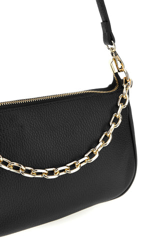 Schwarze Ledertasche mit Kette „New Bag 008“