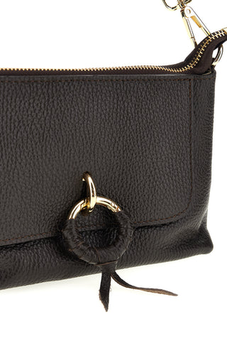 Braune Tasche aus echtem Leder mit Schulterriemen „New Bag 277“
