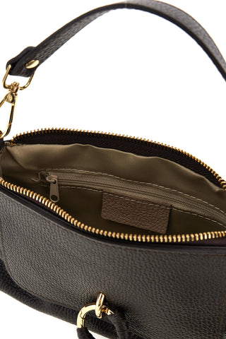 Braune Tasche aus echtem Leder mit Schulterriemen „New Bag 277“