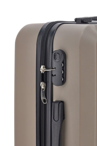 Kleiner beiger Hartschalentrolley mit 4 Rädern PRIMA RIGA 1235170/P