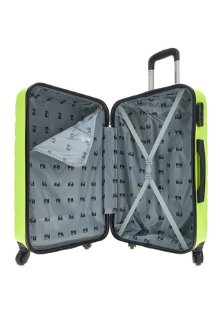 Trolley rigido giallo lime piccolo con 4 ruote PRIMA RIGA 140/P