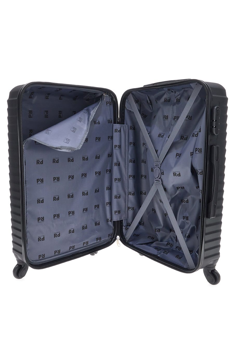 Valigia rigida media con ruote Prima Riga 159/M Nera Pittarello