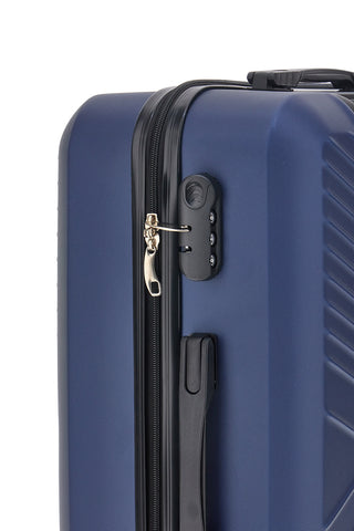 Valigia rigida blu media con ruote girevoli 2T2L1235174/M