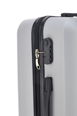 Mittlerer silberner Koffer mit Schwenkrädern 2T2L1235174/M