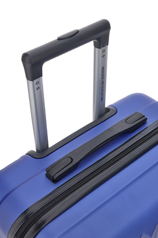 Indigeno Metropolitano 149/G Mittelgroßer blauer Hartschalentrolley mit multidirektionalen Rädern
