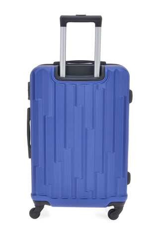 Indigeno Metropolitano 149/G Mittelgroßer blauer Hartschalentrolley mit multidirektionalen Rädern