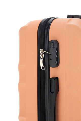 Trolley medio arancione rigido con ruote multidirezionali Prima Riga PR158/M