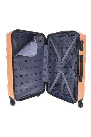 Trolley medio arancione rigido con ruote multidirezionali Prima Riga PR158/M