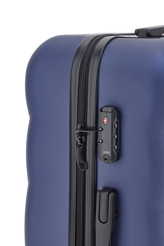 Mittelblauer Hartschalenkoffer mit Lenkrollen INDIGENO METROPOLITANO 146/M