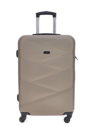 Kleiner champagnerfarbener Hartschalenkoffer mit Schwenkrollen INDIGENO METROPOLITANO 146/P