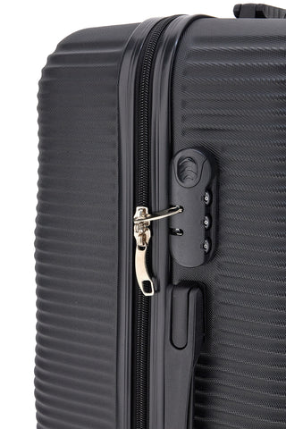 Schwarzer Hartschalenkoffer mit Lenkrollen Erste Reihe 160/M