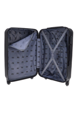 Schwarzer Hartschalenkoffer mit Lenkrollen Erste Reihe 160/M