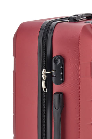 Hartschalenkoffer in Burgund mit Zahlenschloss Prima Riga 138 M