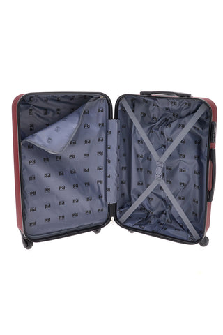 Hartschalenkoffer in Burgund mit Zahlenschloss Prima Riga 138 M