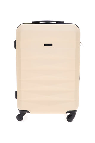 Valigia rigida panna con chiusura a combinazione Prima Riga 138 M