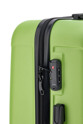 Trolley rigido verde chiaro con chiusura TSA Indigeno 139/G