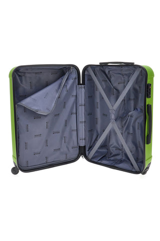 Trolley rigido verde chiaro con chiusura TSA Indigeno 139/M