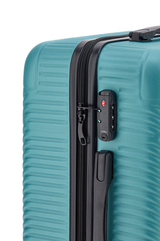 Mittlerer türkisfarbener Trolley mit Hartschale und TSA-Schloss Indigeno metropolitano 141/M