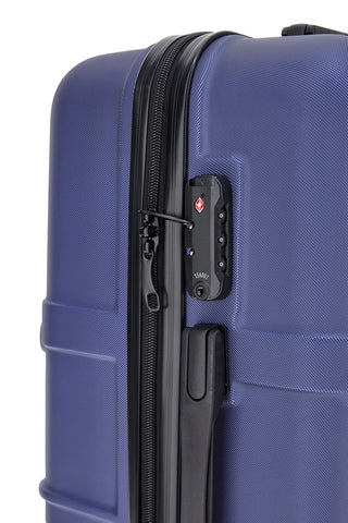 Indigeno Metropolitano 177/M 4-Rad TSA-zertifizierter blauer Hartschalen-Trolley