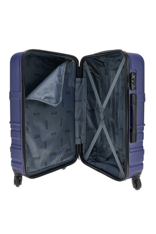 Indigeno Metropolitano 177/M 4-Rad TSA-zertifizierter blauer Hartschalen-Trolley