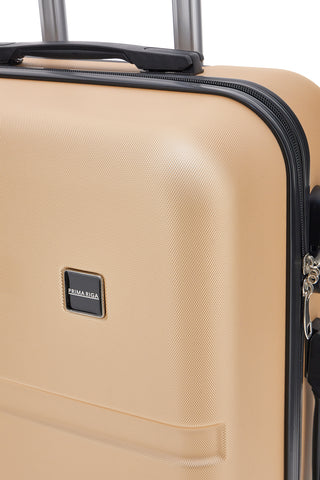 Trolley beige dorato rigido 4 ruote Prima Riga PR143/G