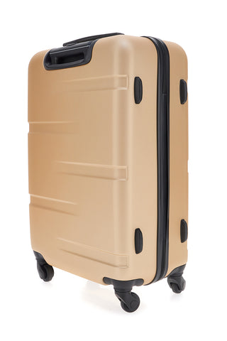 Trolley beige dorato rigido 4 ruote Prima Riga PR143/G