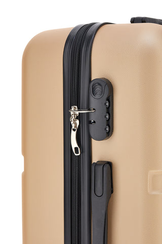 Trolley beige dorato rigido 4 ruote Prima Riga PR143/G