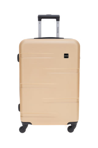 Trolley beige dorato rigido 4 ruote Prima Riga PR143/P