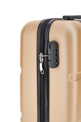 Trolley beige dorato rigido 4 ruote Prima Riga PR143/P