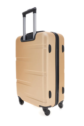 Trolley beige dorato rigido 4 ruote Prima Riga PR143/P