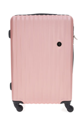 Großer, rosafarbener Hartschalen-Trolley mit multidirektionalen Rollen 2T2L 175/G