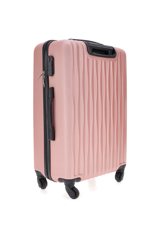 Trolley grande rosa rigido con ruote multidirezionali 2T2L 175/G