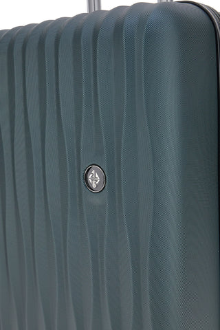 Mittelgrüner Hartschalen-Trolley mit multidirektionalen Rollen 2T2L 175/M