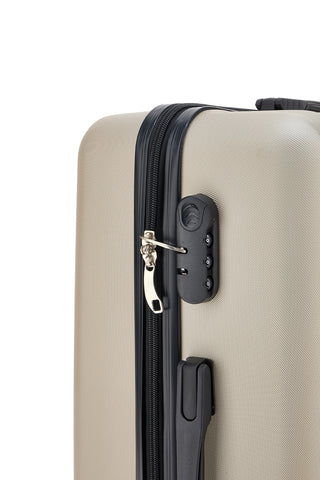 Mittelgroßer Champagner-Trolley mit Hartschalenkoffer und multidirektionalen Rollen, 2T2L 175/M