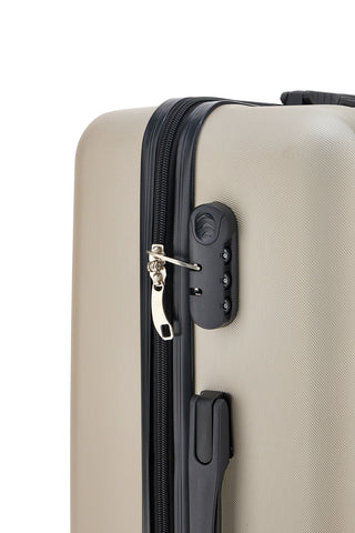 Trolley piccolo champagne rigido con ruote multidirezionali 2T2L 175/P