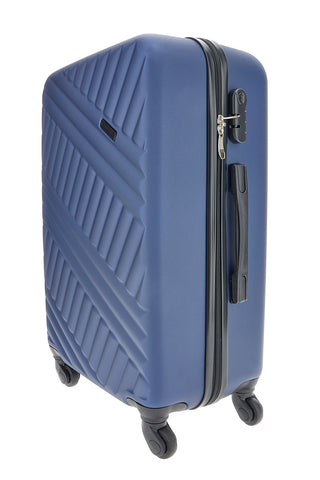 Trolley grande blu rigido con ruote piroettanti Prima Riga PR162/G