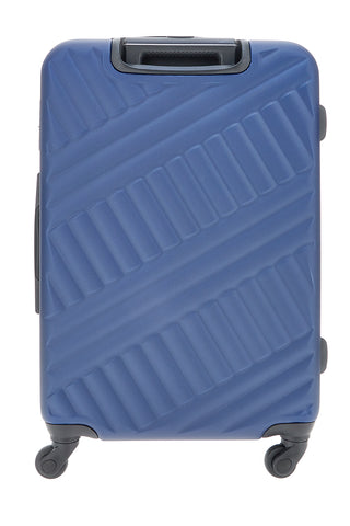 Trolley grande blu rigido con ruote piroettanti Prima Riga PR162/G