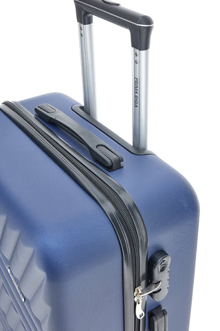 Trolley grande blu rigido con ruote piroettanti Prima Riga PR162/G
