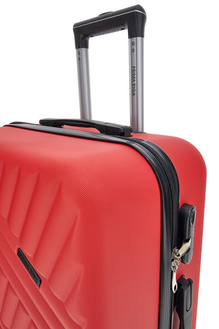 Trolley grande rosso rigido con ruote piroettanti Prima Riga PR162/G