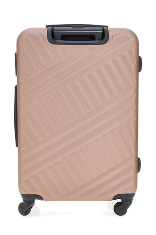 Großer, roségoldener Hartschalen-Trolley mit Schwenkrädern Prima Riga PR162/G