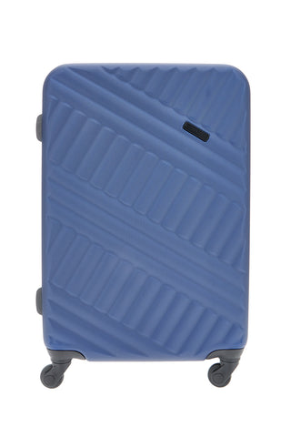 Prima Riga PR162/M Mittelblauer Hartschalen-Trolley mit Schwenkrädern