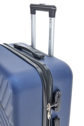 Trolley medio blu rigido con ruote piroettanti Prima Riga PR162/M